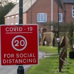 social distance speed sign due to covid
