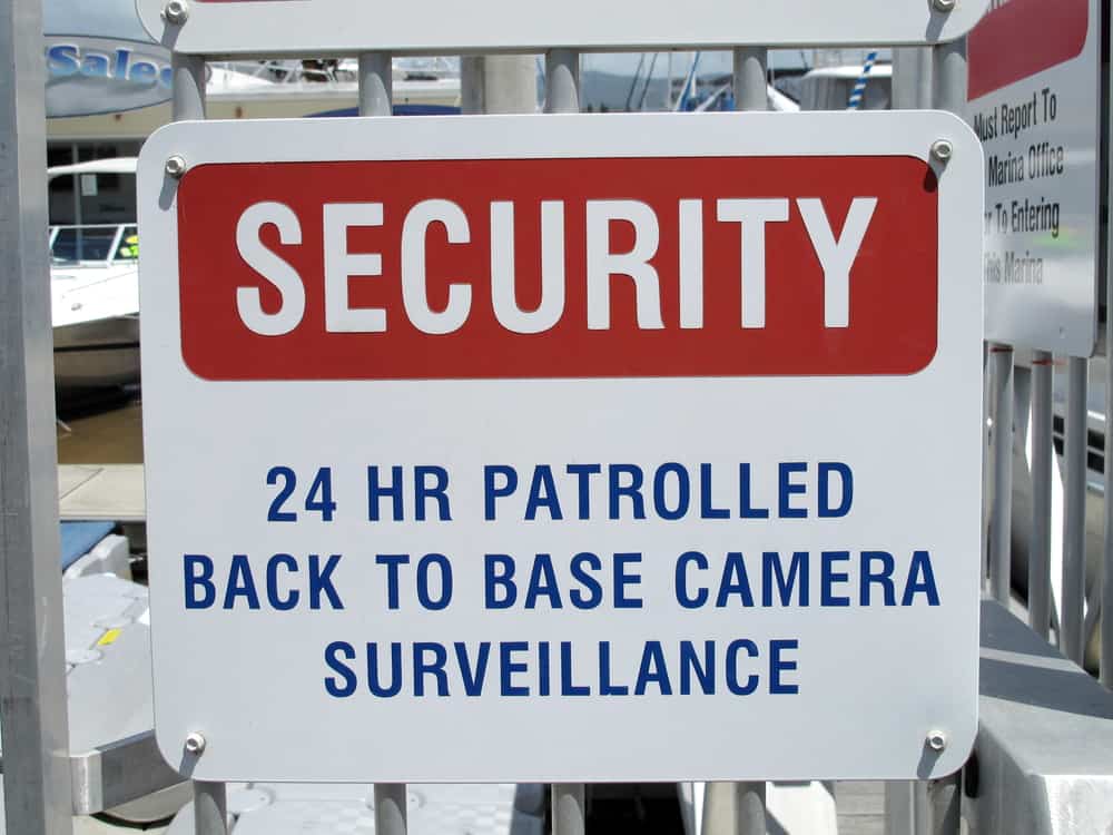 patrolled 24 7 sign
