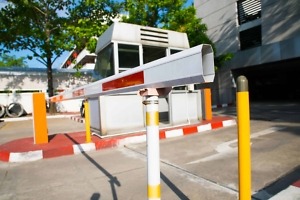 Automatic,Gate,Barrier,Parking,Sign,Building,Entrance,Access,Security,System