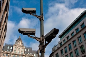 Cctv,Cameras,In,Central,London,Uk,With,Buildings,In,The
