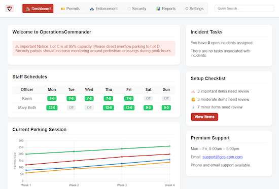 ops com dashboard